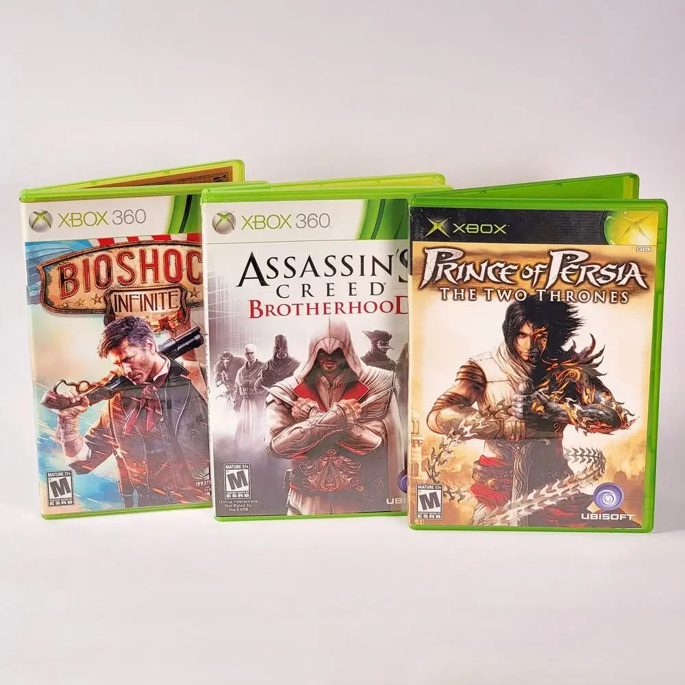 3 XBOX 360 Games Prince of Persia, Assassins Creed, Bioshock PreOwned & Complete